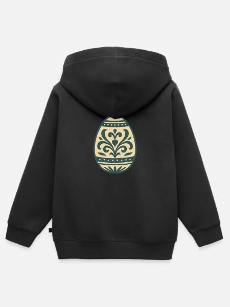 Osterei für das Osterfest - Kinder Premium Organic Zip Hoodie - Schwarz