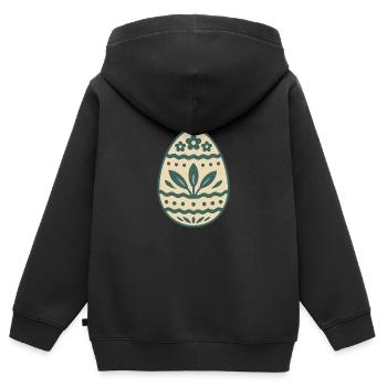 Osterei für das Osterfest - Kinder Premium Organic Zip Hoodie - Schwarz - Hinten - AI Model Kid Male (0cm)