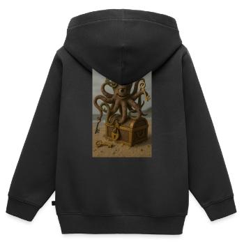 Squid - Kids Premium Organic Zip-up Hoodie - black - Back - AI Model Kid Male (0cm)