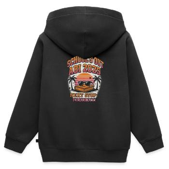 School's Out - Abi2025 - Start in die Freiheit - Kinder Premium Organic Zip Hoodie - Schwarz - Hinten - AI Model Kid Male (0cm)