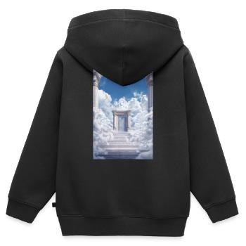 Golden Gates in the Clouds - Kids Premium Organic Zip-up Hoodie - black - Back - AI Model Kid Male (0cm)