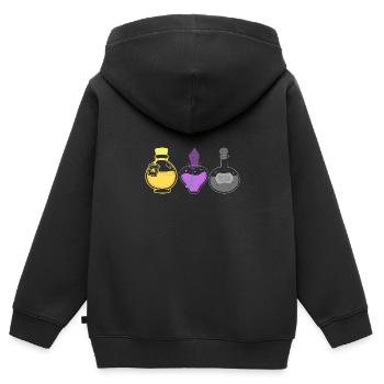 Non binary potions - Kids Premium Organic Zip-up Hoodie - black - Back - AI Model Kid Male (0cm)