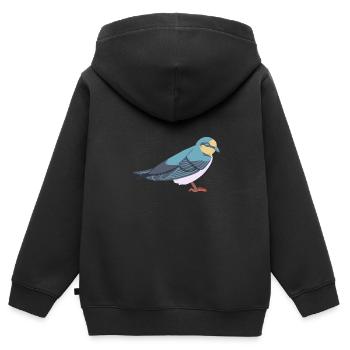 Avaler - Sweat Premium à capuche zippé enfant bio - noir - Dos - AI Model Kid Male (0cm)