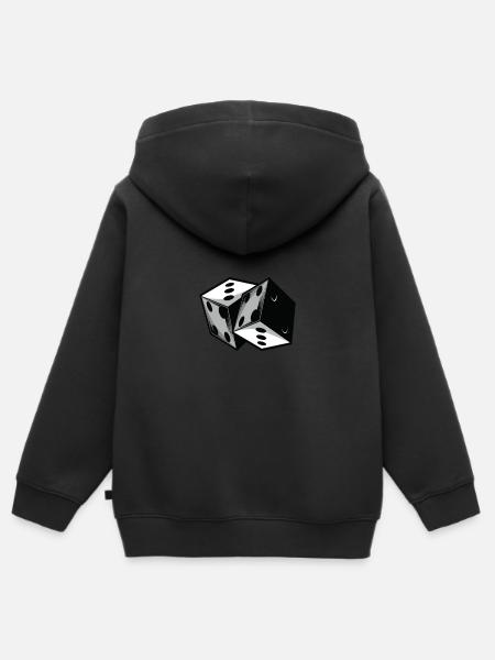 Dice dice - Kids Premium Organic Zip-up Hoodie - black