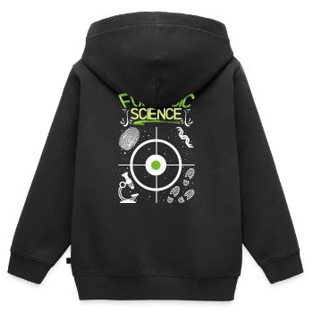 Tatort Forensic Science Geschenk für forensischen - Kinder Premium Organic Zip Hoodie - Schwarz - Hinten - AI Model Kid Male (0cm)