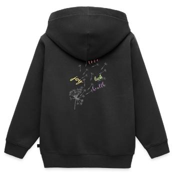 Pusteblumen Wishes - Kids Premium Organic Zip-up Hoodie - black - Back - AI Model Kid Male (0cm)