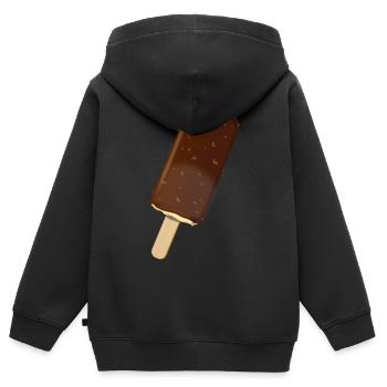 Eis - Kinder Premium Organic Zip Hoodie - Schwarz - Hinten - AI Model Kid Male (0cm)