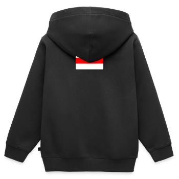 Klassisch Weißrussland Flagge Belarus Belorussland - Kinder Premium Organic Zip Hoodie - Schwarz - Hinten - AI Model Kid Male (0cm)