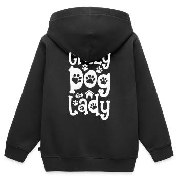 Hund Hunde - Kinder Premium Organic Zip Hoodie - Schwarz - Hinten - AI Model Kid Male (0cm)