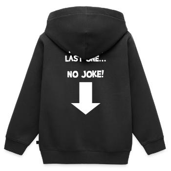 Schwangerschaft Statement Schwanger Babybauch Mama - Kinder Premium Organic Zip Hoodie - Schwarz - Hinten - AI Model Kid Male (0cm)