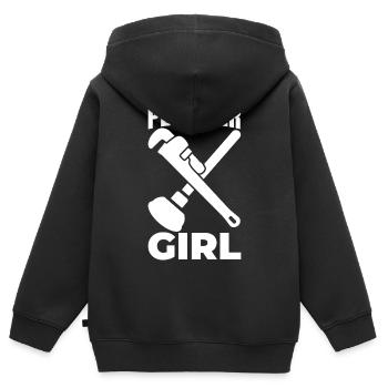 Plumber - Kids Premium Organic Zip-up Hoodie - black - Back - AI Model Kid Male (0cm)