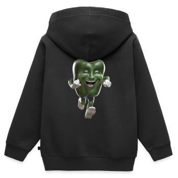Paprika Geschenk - Kinder Premium Organic Zip Hoodie - Schwarz - Hinten - AI Model Kid Male (0cm)