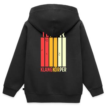 Chor Begeisterung: Tenor Klangkörper - Kinder Premium Organic Zip Hoodie - Schwarz - Hinten - AI Model Kid Male (0cm)