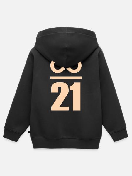 Unendlich durch 21 Millionen Bitcoin Unendlich  - Kinder Premium Organic Zip Hoodie - Schwarz