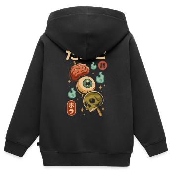 Japanischer Horror Dango - Kinder Premium Organic Zip Hoodie - Schwarz - Hinten - AI Model Kid Male (0cm)