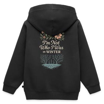 Croissance consciente, Renouvellement printanier, - Sweat Premium à capuche zippé enfant bio - noir - Dos - AI Model Kid Male (0cm)