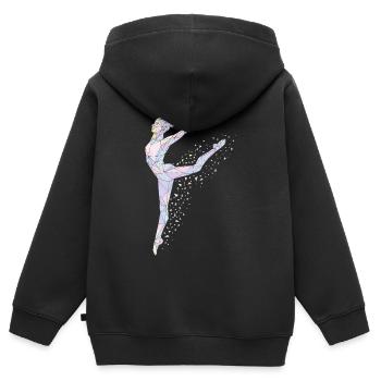 Turnen Turnerin Teenager - Bodenturnen Geräteturne - Kinder Premium Organic Zip Hoodie - Schwarz - Hinten - AI Model Kid Male (0cm)
