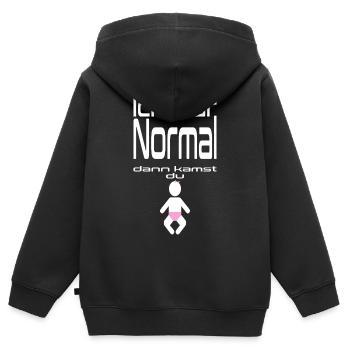 Lustiger Spruch Mädchen Baby Grafik - Kinder Premium Organic Zip Hoodie - Schwarz - Hinten - AI Model Kid Male (0cm)