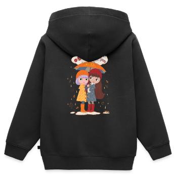 Blythe Puppen Im Herbstlook Be There For You - Kinder Premium Organic Zip Hoodie - Schwarz - Hinten - AI Model Kid Male (0cm)