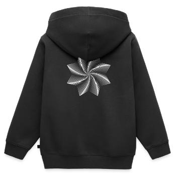 Illusion d’étoiles - Sweat Premium à capuche zippé enfant bio - noir - Dos - AI Model Kid Male (0cm)
