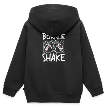 Né pour secouer les maracas - Sweat Premium à capuche zippé enfant bio - noir - Dos - AI Model Kid Male (0cm)