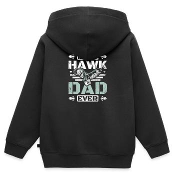 Fathers day Falconer best hawk dad ever - Kinder Premium Organic Zip Hoodie - Schwarz - Hinten - AI Model Kid Male (0cm)