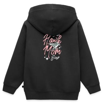 Mothers day Falconer best hawk mom ever - Kinder Premium Organic Zip Hoodie - Schwarz - Hinten - AI Model Kid Male (0cm)