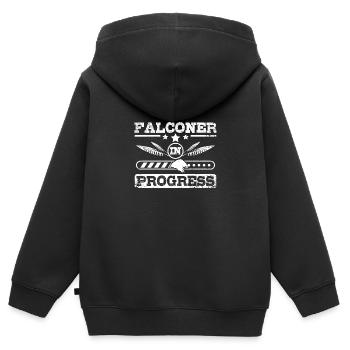 Future Falconer in progress - Kinder Premium Organic Zip Hoodie - Schwarz - Hinten - AI Model Kid Male (0cm)
