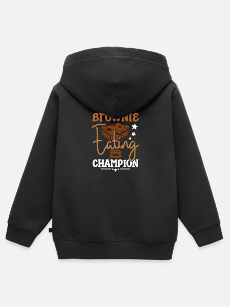 Brownie eating champion - Kinder Premium Organic Zip Hoodie - Schwarz