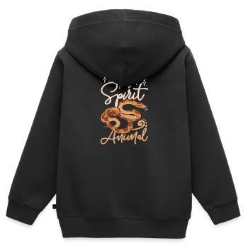 Les serpents des blés sont mes animaux spirituels - Sweat Premium à capuche zippé enfant bio - noir - Dos - AI Model Kid Male (0cm)
