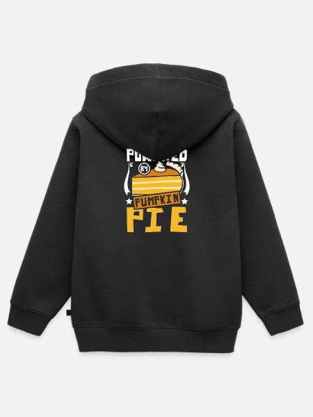 Powered by Pumpkin pie - Kinder Premium Organic Zip Hoodie - Schwarz