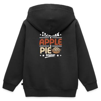 Expert Apple pie maker - Kinder Premium Organic Zip Hoodie - Schwarz - Hinten - AI Model Kid Male (0cm)