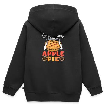 Whatever I'm having apple pie - Kinder Premium Organic Zip Hoodie - Schwarz - Hinten - AI Model Kid Male (0cm)