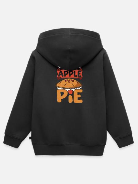 Team Apple pie - Kinder Premium Organic Zip Hoodie - Schwarz