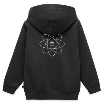 atome - Sweat Premium à capuche zippé enfant bio - noir - Dos - AI Model Kid Male (0cm)