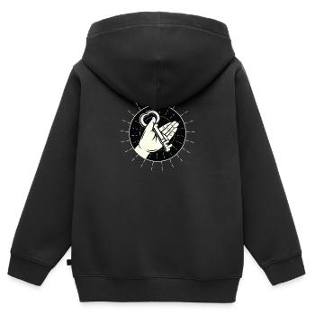 Key Of Life Hoffnung Schlüssel Weihnachten Geschen - Kinder Premium Organic Zip Hoodie - Schwarz - Hinten - AI Model Kid Male (0cm)