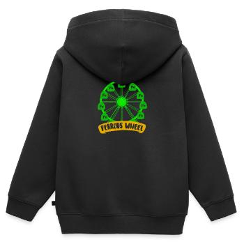 Das Chemie - Riesenrad! - Geschenk - Kinder Premium Organic Zip Hoodie - Schwarz - Hinten - AI Model Kid Male (0cm)