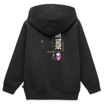 kitesurfen kite dude - Kinder Premium Organic Zip Hoodie - Schwarz - Hinten - AI Model Kid Male (0cm)