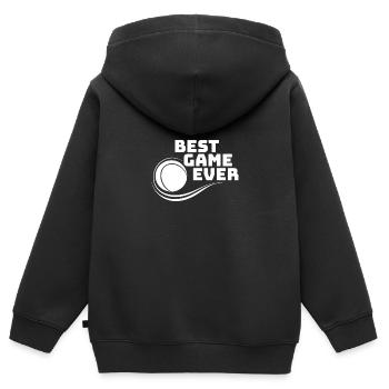 Die besten Spiel-, Tennis- und Sportschläger der Welt - Kinder Premium Organic Zip Hoodie - Schwarz - Hinten - AI Model Kid Male (0cm)