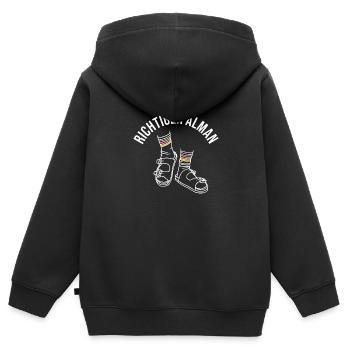 Richtiger Alman - Kinder Premium Organic Zip Hoodie - Schwarz - Hinten - AI Model Kid Male (0cm)