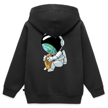 Astronaut American Football - Kids Premium Organic Zip-up Hoodie - black - Back - AI Model Kid Male (0cm)