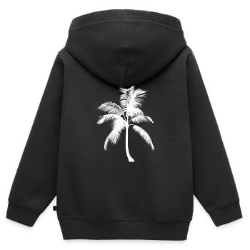Palme Palm - Kinder Premium Organic Zip Hoodie - Schwarz - Hinten - AI Model Kid Male (0cm)