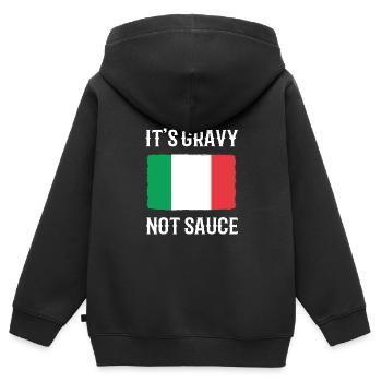 Italien Italia italienisch italienische Flagge - Kinder Premium Organic Zip Hoodie - Schwarz - Hinten - AI Model Kid Male (0cm)