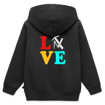 Architekt Architektur - Kinder Premium Organic Zip Hoodie - Schwarz - Hinten - AI Model Kid Male (0cm)