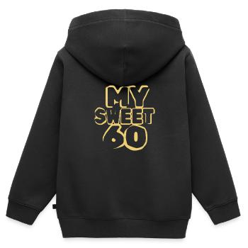 60 - Sweat Premium à capuche zippé enfant bio - noir - Dos - AI Model Kid Male (0cm)