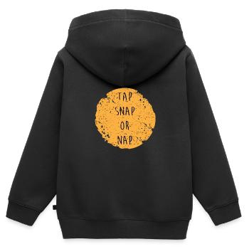 Jiu Jitsu Selbstverteidigung - Kinder Premium Organic Zip Hoodie - Schwarz - Hinten - AI Model Kid Male (0cm)