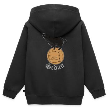 SEDAN BLASON COULEUR - Sweat Premium à capuche zippé enfant bio - noir - Dos - AI Model Kid Male (0cm)