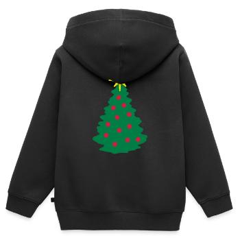 Christmas Tree - Kids Premium Organic Zip-up Hoodie - black - Back - AI Model Kid Male (0cm)