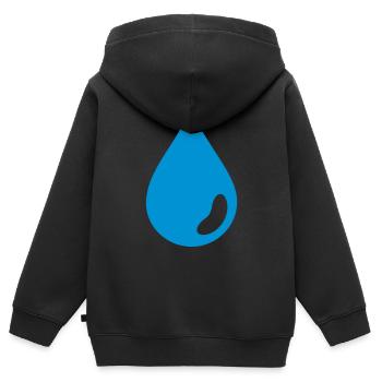 Tropfen Wasser - Kinder Premium Organic Zip Hoodie - Schwarz - Hinten - AI Model Kid Male (0cm)
