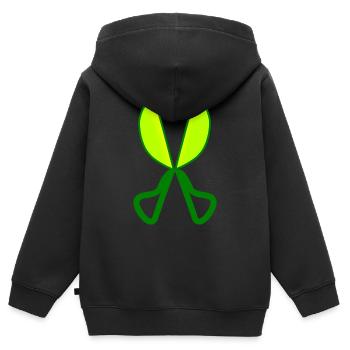 hairdresser barber barbier friseur coiffeur bart b - Kinder Premium Organic Zip Hoodie - Schwarz - Hinten - AI Model Kid Male (0cm)